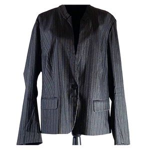 Lane Bryant Black and Silver Blazer size 24
